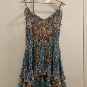 Camilla Franks Blue Multi-coloured Mini Dress Size S